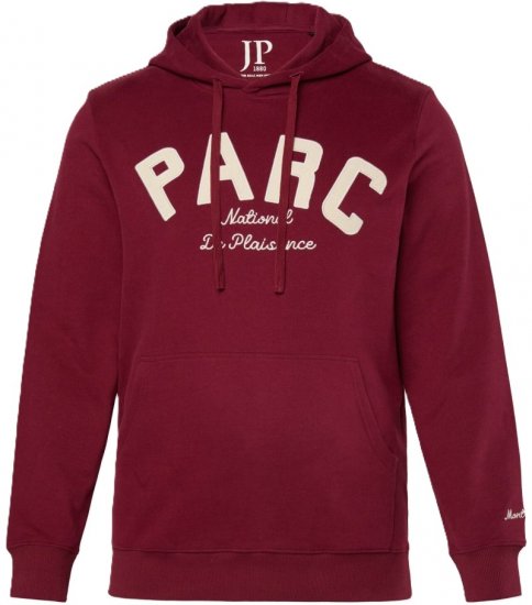 JP1880 Hoodie with Embroidery Aubergine Tall - ABBIGLIAMENTO UOMO MT-6XLT - Taglie Tall Uomo