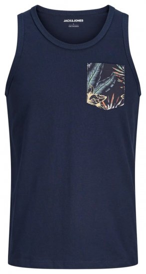 Jack & Jones Honolulu Pocket Tanktop Navy - Magliette - Magliette Uomo Taglie Forti