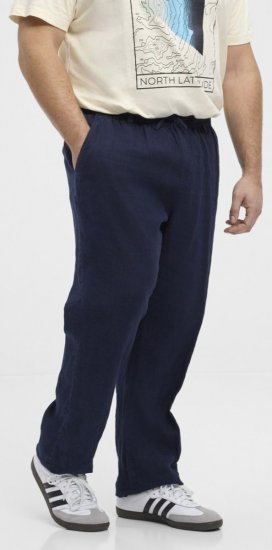 North Latitude 51142 Pantaloni di lino con elastico in vita Blu scuro - Jeans & pantaloni - Jeans & Pantaloni Uomo Taglie Forti