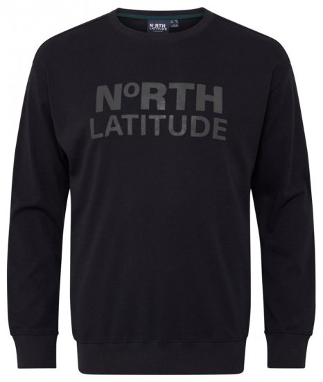 North Latitude 53123 Felpa con logo Nero - Felpe & felpe con cappuccio - Felpe & Felpe con Cappuccio Uomo Taglie Forti