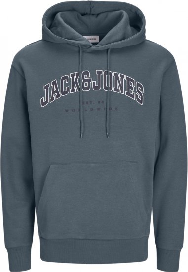 Jack & Jones CALEB Hoodie Blue - Felpe & felpe con cappuccio - Felpe & Felpe con Cappuccio Uomo Taglie Forti