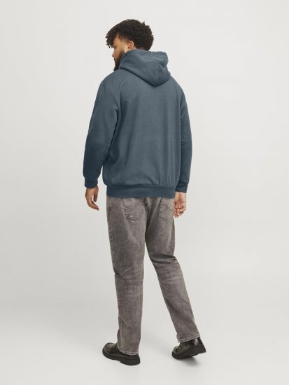 Jack & Jones CALEB Hoodie Blue - Felpe & felpe con cappuccio - Felpe & Felpe con Cappuccio Uomo Taglie Forti
