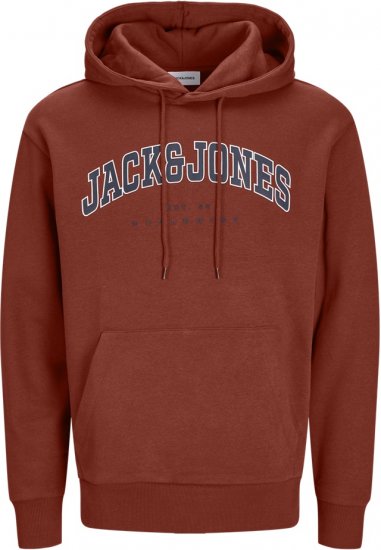 Jack & Jones CALEB Hoodie Red - Felpe & felpe con cappuccio - Felpe & Felpe con Cappuccio Uomo Taglie Forti