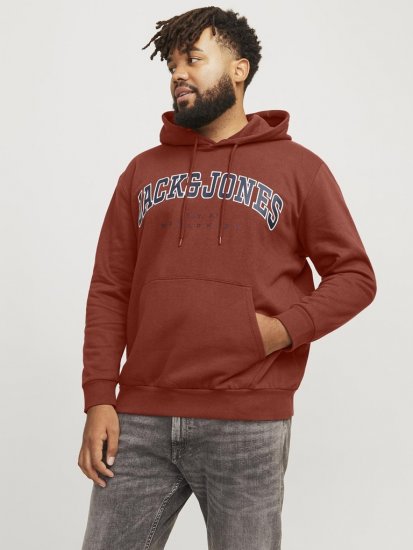 Jack & Jones CALEB Hoodie Red - Felpe & felpe con cappuccio - Felpe & Felpe con Cappuccio Uomo Taglie Forti