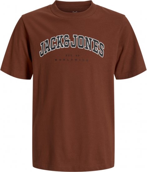 Jack & Jones Caleb Varsity T-Shirt Red - Magliette - Magliette Uomo Taglie Forti