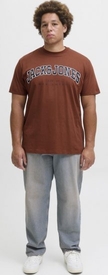 Jack & Jones Caleb Varsity T-Shirt Red - Magliette - Magliette Uomo Taglie Forti