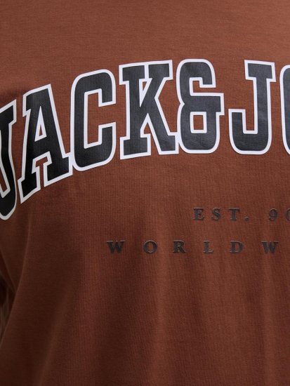 Jack & Jones Caleb Varsity T-Shirt Red - Magliette - Magliette Uomo Taglie Forti