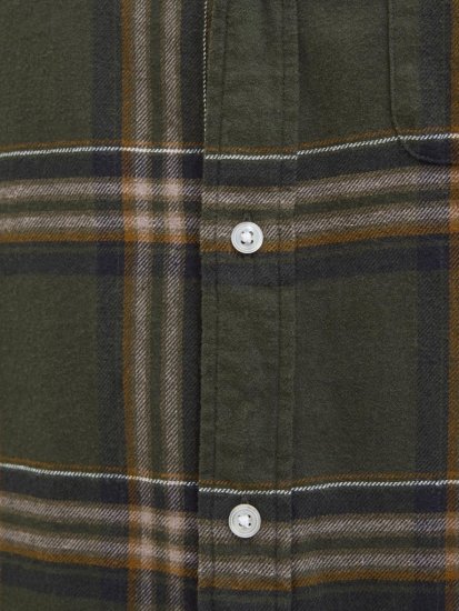 Jack & Jones Classic Flannel Long Sleeve Shirt Green - Camicie - Camicie Taglie Forti Uomo