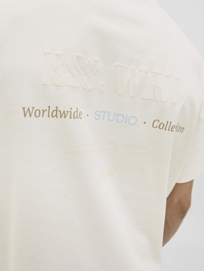 Jack & Jones Urban Edge Studio T-shirt White - Magliette - Magliette Uomo Taglie Forti