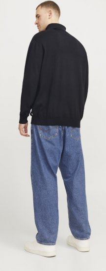 Jack & Jones Basic Knitted Sweater with Rolled Neck Black - Felpe & felpe con cappuccio - Felpe & Felpe con Cappuccio Uomo Taglie Forti