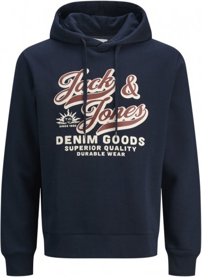 Jack & Jones 2 COL LOGO Hoodie Blue - Felpe & felpe con cappuccio - Felpe & Felpe con Cappuccio Uomo Taglie Forti