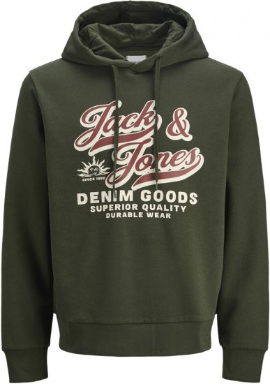 Jack & Jones 2 COL LOGO Hoodie Green - Felpe & felpe con cappuccio - Felpe & Felpe con Cappuccio Uomo Taglie Forti