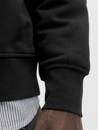 Jack & Jones Soho Sweatshirt with Zipper Black - Felpe & felpe con cappuccio - Felpe & Felpe con Cappuccio Uomo Taglie Forti