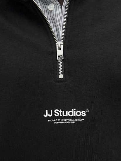 Jack & Jones Soho Sweatshirt with Zipper Black - Felpe & felpe con cappuccio - Felpe & Felpe con Cappuccio Uomo Taglie Forti