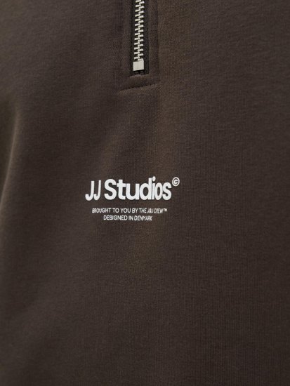 Jack & Jones Soho Sweatshirt with Zipper Brown - Felpe & felpe con cappuccio - Felpe & Felpe con Cappuccio Uomo Taglie Forti