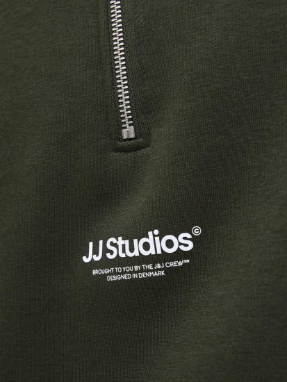 Jack & Jones Soho Sweatshirt with Zipper Green - Felpe & felpe con cappuccio - Felpe & Felpe con Cappuccio Uomo Taglie Forti
