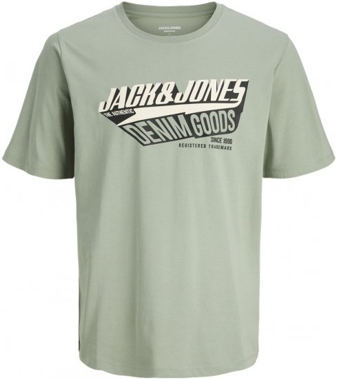 Jack & Jones Logo 2COL T-shirt Iceberg Green - Magliette - Magliette Uomo Taglie Forti
