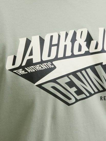 Jack & Jones Logo 2COL T-shirt Iceberg Green - Magliette - Magliette Uomo Taglie Forti