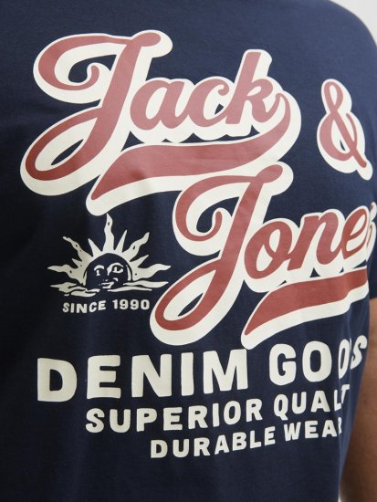 Jack & Jones Logo 2COL T-Shirt Blue - Magliette - Magliette Uomo Taglie Forti
