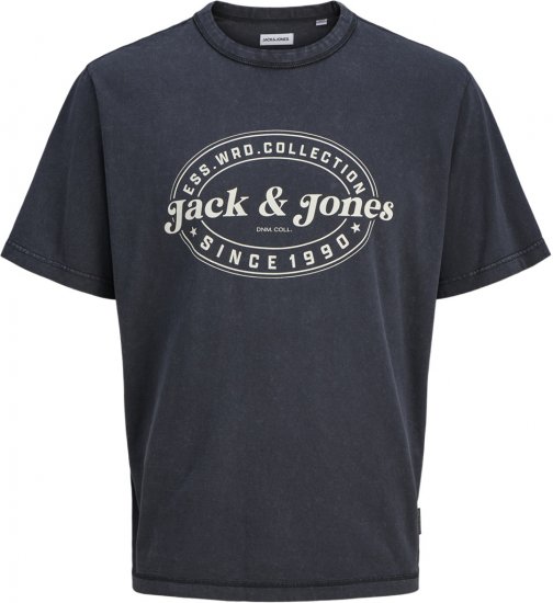 Jack & Jones Dover T-Shirt Short Sleeve Black - Magliette - Magliette Uomo Taglie Forti