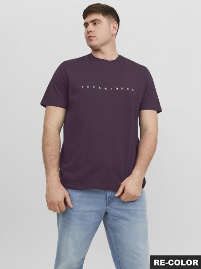 Jack & Jones STAR T-Shirt Purple - Magliette - Magliette Uomo Taglie Forti