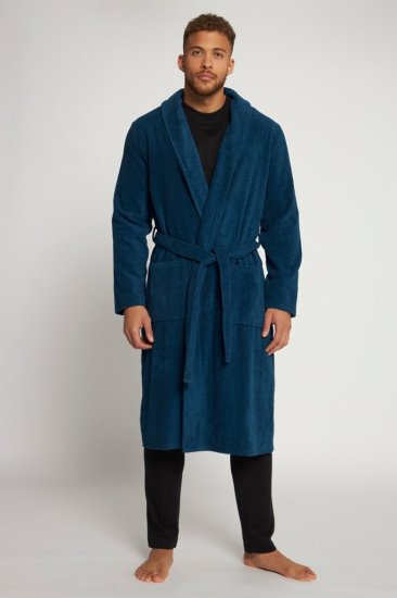 JP1880 Bathrobe Terry Navy - Accappatoi/asciugamani - Accappatoi Uomo Taglie Forti