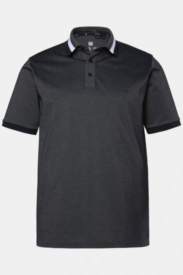 JAY-PI Quickdry Two-Tone Golf Poloshirt Black - Polo - Polo Uomo Taglie Forti