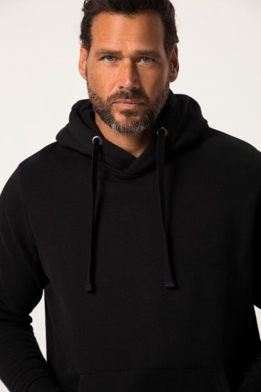 JAY-PI Hoodie with Soft Brushed Interior Black - Felpe & felpe con cappuccio - Felpe & Felpe con Cappuccio Uomo Taglie Forti