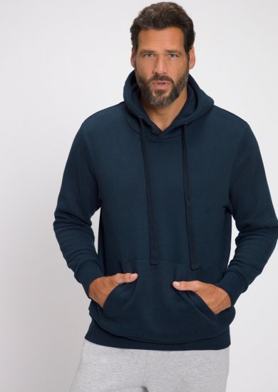 JAY-PI Hoodie with Soft Brushed Interior Navy - Felpe & felpe con cappuccio - Felpe & Felpe con Cappuccio Uomo Taglie Forti