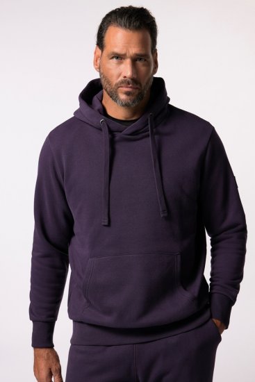 JAY-PI Hoodie with Soft Brushed Interior Purple - Felpe & felpe con cappuccio - Felpe & Felpe con Cappuccio Uomo Taglie Forti