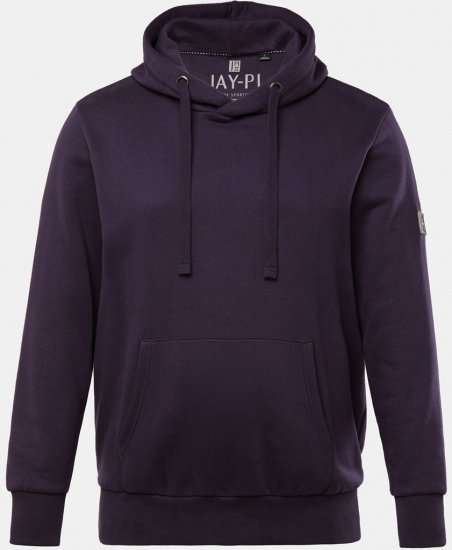 JAY-PI Hoodie with Soft Brushed Interior Purple - Felpe & felpe con cappuccio - Felpe & Felpe con Cappuccio Uomo Taglie Forti