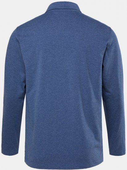 JAY-PI Quickdry Polo Long Sleeve Blue - Polo - Polo Uomo Taglie Forti