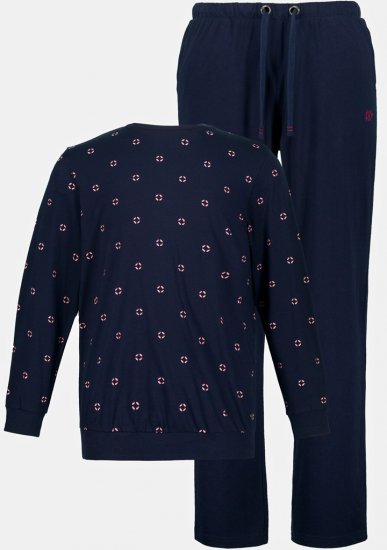 JP1880 Two-piece Pyjamas Long Sleeve and Long Trousers Navy - Intimo & costumi da bagno - Intimo Taglie Forti Uomo