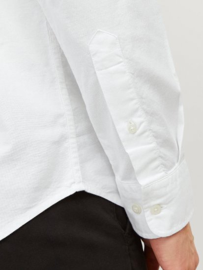 Jack & Jones Brook Oxford Shirt Long Sleeve White - Camicie - Camicie Taglie Forti Uomo