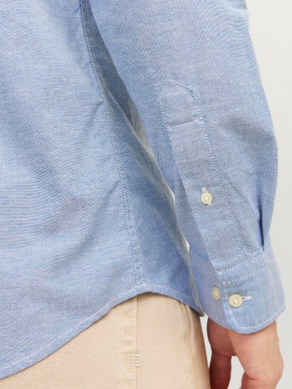 Jack & Jones Brook Oxford Shirt Long Sleeve Blue - Camicie - Camicie Taglie Forti Uomo