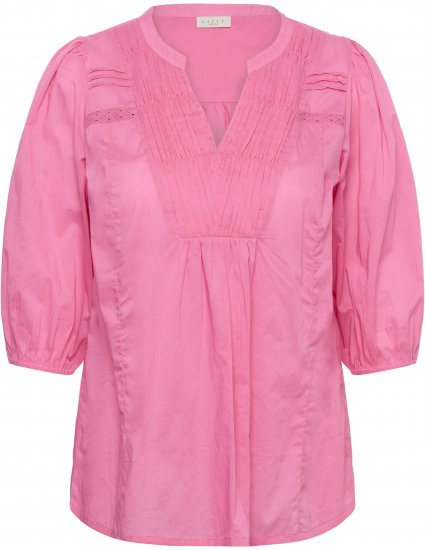 Kaffe Curve Karlia 3/4 Sleeve Blouse Pink - Camicie e tuniche - 