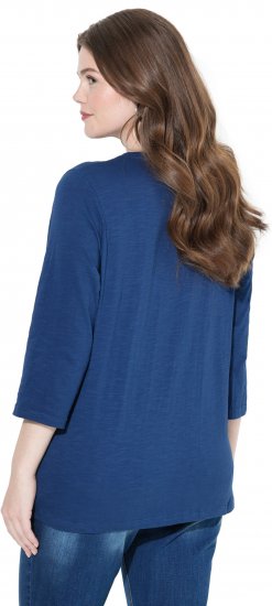 Ulla Popken Fashion Graphic T-Shirt Dark Blue - T-shirt stampate da donna - 