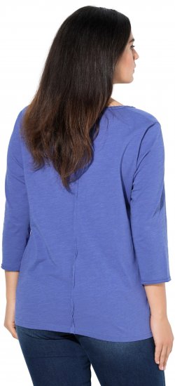 Ulla Popken Meet Me In The Moonlight 3/4 Sleeve Graphic Tee Atlantic Blue - T-shirt stampate da donna - 