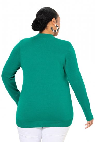 Ulla Popken Long Sleeves Mock Turtleneck Sweater Emerald Green - Felpe & felpe con cappuccio - Felpe, Hoodie e Maglieria Calda