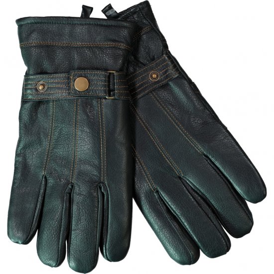 JP1880 Gloves Leather Warm Lining Black - Accessori - 