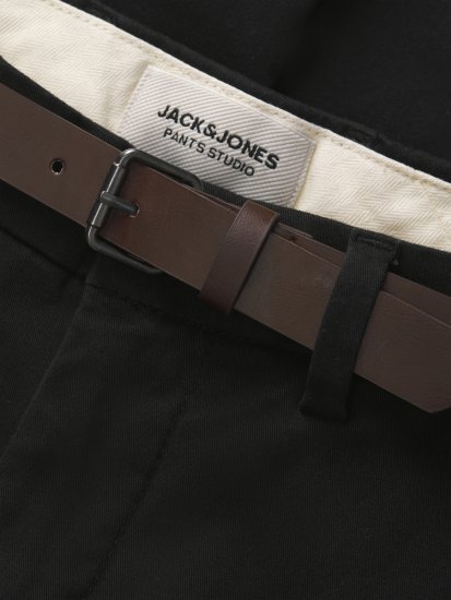 Jack & Jones Marco Adam Belted Slim Fit Chino Pants Black - Jeans & pantaloni - Jeans & Pantaloni Uomo Taglie Forti