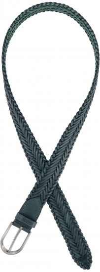 Ulla Popken Woven Leather Belt Green - Cinture donna - 