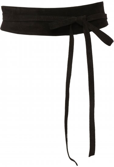 Ulla Popken Leather Tie Belt Gray - Cinture donna - 