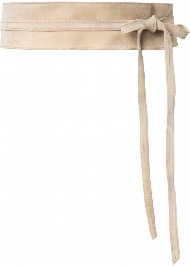 Ulla Popken Leather Tie Belt Beige - Cinture donna - 