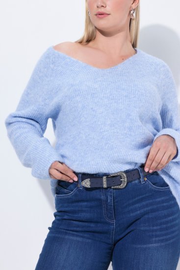 Ulla Popken Classic Belt Blue - Cinture donna - 