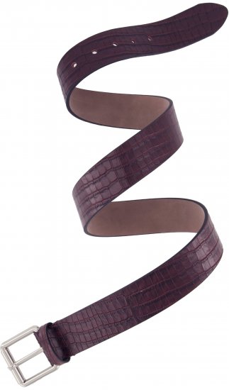 Ulla Popken Snake Embossed Belt Burgundy - Cinture donna - 