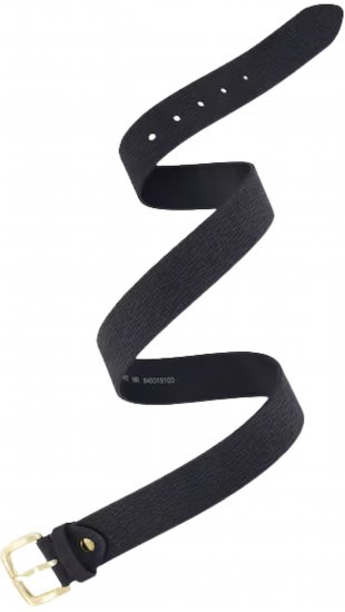 Ulla Popken Genuine Leather Belt With Golden Buckle Black - Cinture donna - 