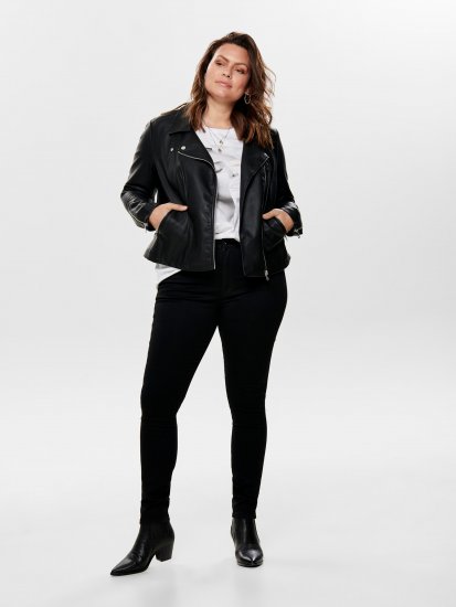 Only Carmakoma Emmy Biker Jacket Black - Giacche in pelle - 