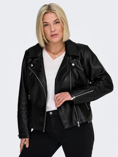 Only Carmakoma Emmy Biker Jacket Black - Giacche in pelle - 