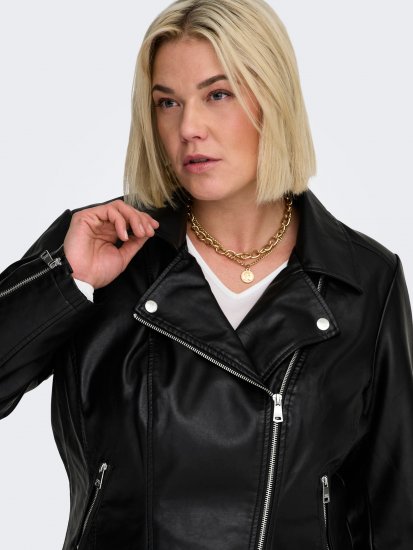 Only Carmakoma Emmy Biker Jacket Black - Giacche in pelle - 